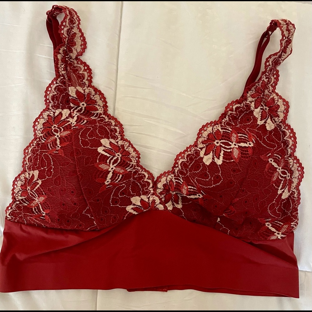 Red bralette, size XL